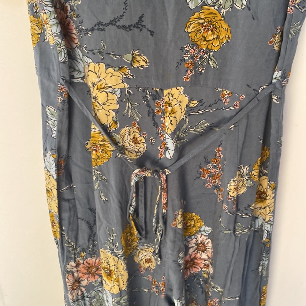 Blue floral jumpsuit / romper - Picture 3 of 4